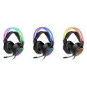 Defender Cosmo Pro RGB, Gaming Headset, słuchawki z mikrofonem, regulacja głośności, czarna, 7.1 (virtual), 50 mm przetworniki t