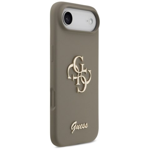 Etui Guess Silicone Big 4G Script do iPhone Air brązowy