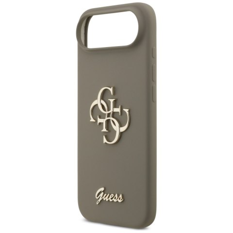 Etui Guess Silicone Big 4G Script do iPhone Air brązowy