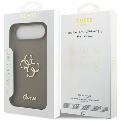 Etui Guess Silicone Big 4G Script do iPhone Air brązowy