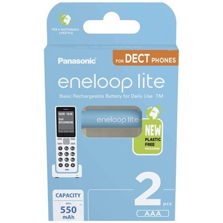 Panasonic | AAA | 550 mAh | 2 sztuki | ENELOOP Lite BK-4LCCE/2DE