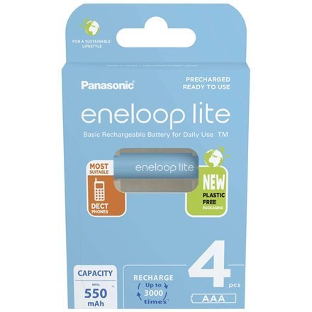 Panasonic | AAA | 550 mAh | 4 sztuki | ENELOOP Lite BK-4LCCE/4BE