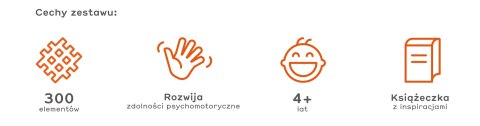 MARIOINEX Klocki Mini Waffle Konstruktor, 300 elementów