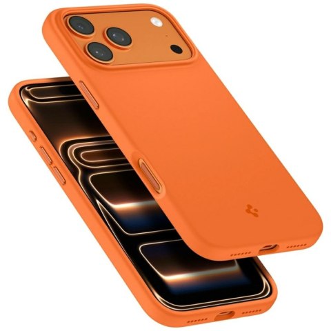 Etui Spigen Silicone Fit MAG MagSafe do iPhone 17 Pro pomarańczowy