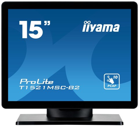 Monitor dotykowy T1521MSC-B2 15 cali PCAP bezel free front