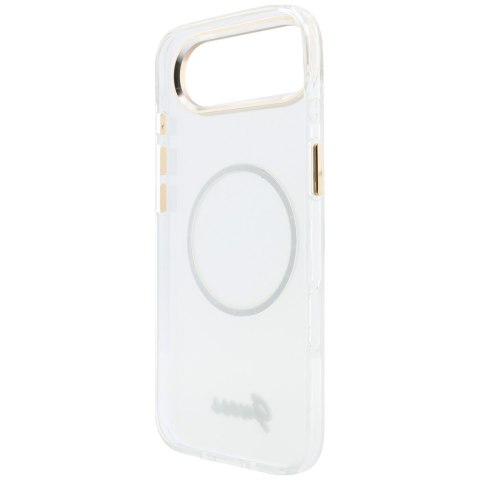 Etui Guess IML Gradient Script Metal MagSafe do iPhone Air biały