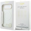 Etui Guess IML Gradient Script Metal MagSafe do iPhone Air biały