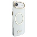 Etui Guess IML Script Metal MagSafe do iPhone Air przezroczysty