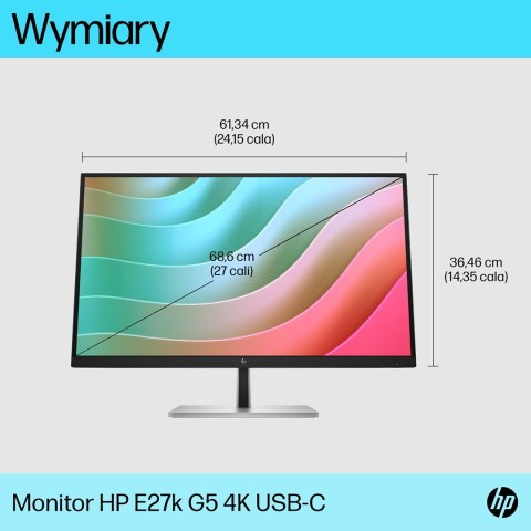 Monitor LCD 27" HP E-Series E27k G5 6N4C4AA#ABB 4K USB-C