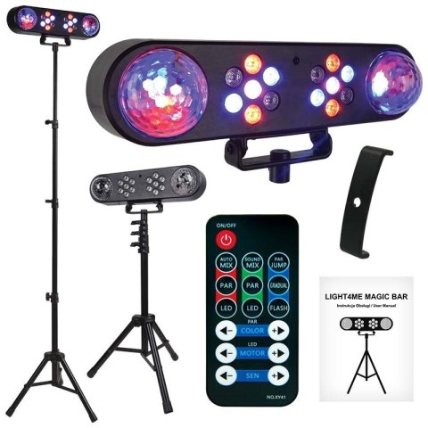 LIGHT4ME MAGIC BAR efekt disco kula LED PAR + statyw