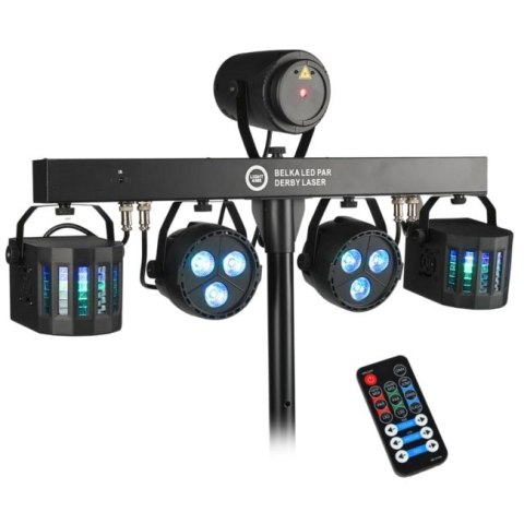 Multiefekt LIGHT4ME BELKA LED PAR DERBY LASER