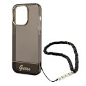 Guess GUHCP14XHGCOHK iPhone 14 Pro Max 6,7" czarny/black hardcase Translucent Pearl Strap