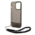 Guess GUHCP14XHGCOHK iPhone 14 Pro Max 6,7" czarny/black hardcase Translucent Pearl Strap