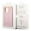 Guess GUHCP14XHGGSHP iPhone 14 Pro Max 6,7" różowy/pink hard case Glitter Script