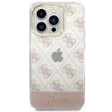 Guess GUHCP14LHG4MHP iPhone 14 Pro 6,1" różowy/pink hardcase 4G Pattern Script