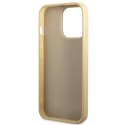 Guess GUHCP14LHGGSHD iPhone 14 Pro 6,1" złoty/gold hard case Glitter Script