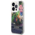 Guess GUHCP14LLFLSB iPhone 14 Pro 6,1" niebieski/blue hardcase Flower Liquid Glitter