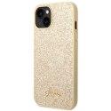 Guess GUHCP14SHGGSHD iPhone 14 6,1" złoty/gold hard case Glitter Script