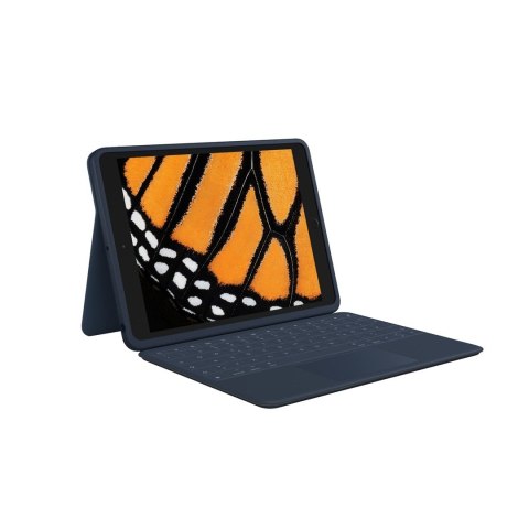 Logitech 920-010361 klawiatura do urządzeń mobilnych QWERTZ Niemiecki Smart Connector Niebieski