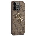 Guess GUHCP14X4GMGBR iPhone 14 Pro Max 6,7" brązowy/brown hardcase 4G Big Metal Logo