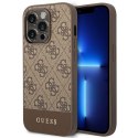 Guess GUHCP14LG4GLBR iPhone 14 Pro 6,1" brązowy/brown hard case 4G Stripe Collection