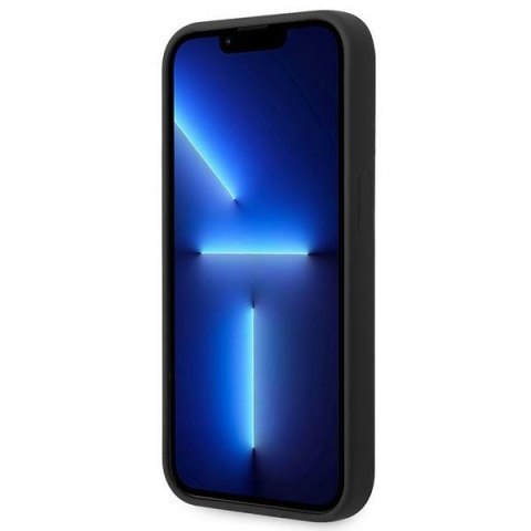 Guess GUHMP14XSBPLK iPhone 14 Pro Max 6,7" czarny/black hard case Silicone Logo Plate MagSafe