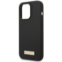 Guess GUHMP14XSBPLK iPhone 14 Pro Max 6,7" czarny/black hard case Silicone Logo Plate MagSafe