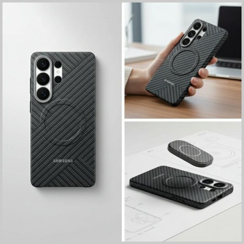 Etui Samsung Carbon Magnet do Samsung Galaxy S26 Ultra ciemnoszary