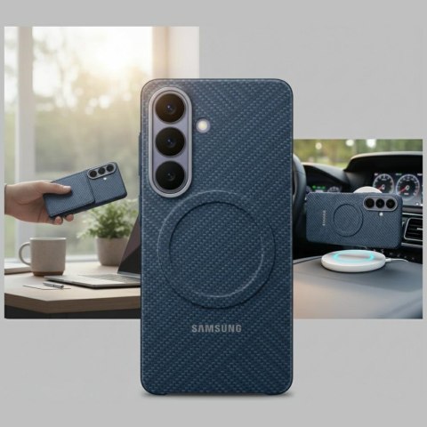 Etui Samsung Carbon Magnet do Samsung Galaxy S26 ciemnoniebieski