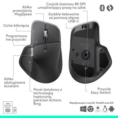 Mysz Logitech MX Master 4 910-007617 for Business - Graphite