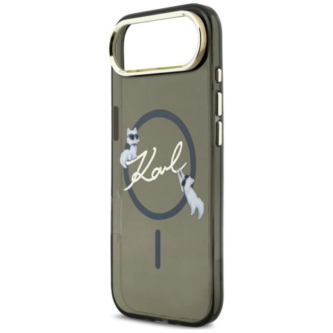 Etui Karl Lagerfeld IML Choupettes Karl Script Logo MagSafe do iPhone Air czarny