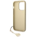 Guess GUHCP14LGF4GBR iPhone 14 Pro 6,1" brązowy/brown hardcase 4G Charms Collection