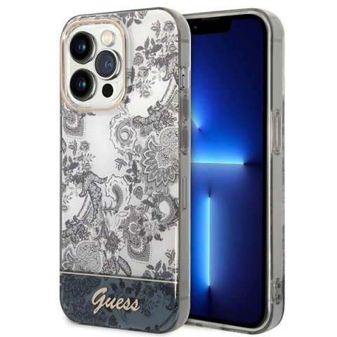 Guess GUHCP14LHGPLHG iPhone 14 Pro 6,1" szary/grey hardcase Porcelain Collection