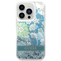 Guess GUHCP14LLFLSN iPhone 14 Pro 6,1" zielony/green hardcase Flower Liquid Glitter