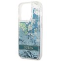 Guess GUHCP14LLFLSN iPhone 14 Pro 6,1" zielony/green hardcase Flower Liquid Glitter