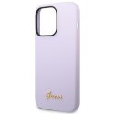 Guess GUHCP14LSLSMU iPhone 14 Pro 6,1" fioletowy/purple hard case Silicone Vintage Gold Logo