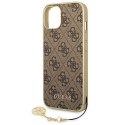 Guess GUHCP14MGF4GBR iPhone 14 Plus 6,7" brązowy/brown hardcase 4G Charms Collection