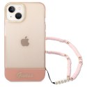 Guess GUHCP14MHGCOHP iPhone 14 Plus 6,7" różowy/pink hardcase Translucent Pearl Strap