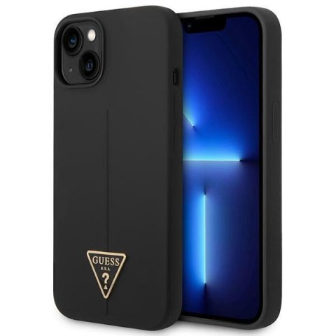 Guess GUHCP14MSLTGK iPhone 14 Plus 6,7" czarny/black hardcase Silicone Triangle