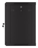 SZAFA INSTALACYJNA RACK WISZĄCA 19" 12U 600X450 CZARNA DRZWI PERFOROWANE LANBERG (FLAT PACK)