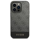 Guess GUHCP14XG4GLGR iPhone 14 Pro Max 6,7" szary/grey hard case 4G Stripe Collection