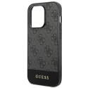 Guess GUHCP14XG4GLGR iPhone 14 Pro Max 6,7" szary/grey hard case 4G Stripe Collection