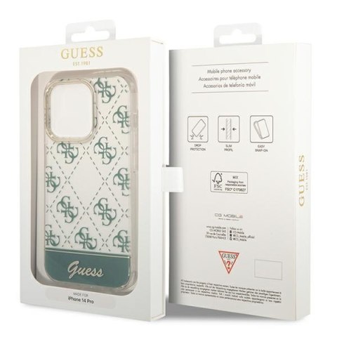 Guess GUHCP14XHG4MHA iPhone 14 Pro Max 6,7" khaki hardcase 4G Pattern Script