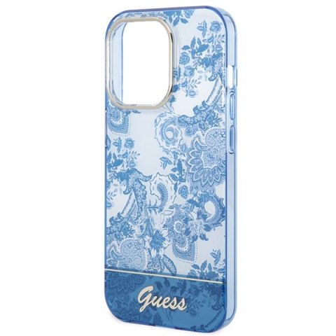 Guess GUHCP14XHGPLHB iPhone 14 Pro Max 6,7" niebieski/blue hardcase Porcelain Collection