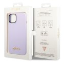 Guess GUHCP14SSLSMU iPhone 14 6,1" fioletowy/purple hard case Silicone Vintage Gold Logo