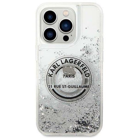 Karl Lagerfeld KLHCP14XLCRSGRS iPhone 14 Pro Max 6,7" srebrny/silver hardcase Liquid Glitter RSG