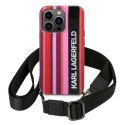 Karl Lagerfeld KLHCP14XSTSTP iPhone 14 Pro Max 6,7" hardcase różowy/pink Color Stripes Strap