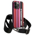 Karl Lagerfeld KLHCP14XSTSTP iPhone 14 Pro Max 6,7" hardcase różowy/pink Color Stripes Strap