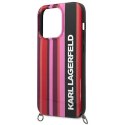 Karl Lagerfeld KLHCP14XSTSTP iPhone 14 Pro Max 6,7" hardcase różowy/pink Color Stripes Strap