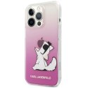 Karl Lagerfeld KLHCP14LCFNRCPI iPhone 14 Pro 6,1" hardcase różowy/pink Choupette Fun